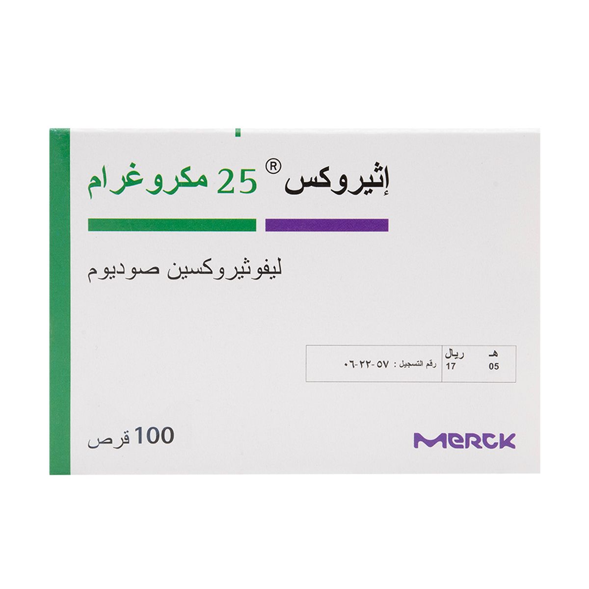 EUTHYROX Euthyrox 25mcg 100 Tab