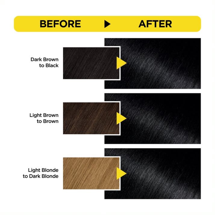 Olia, 1.0 Deep Black, No Ammonia Permanent Haircolor, with 60% Oils