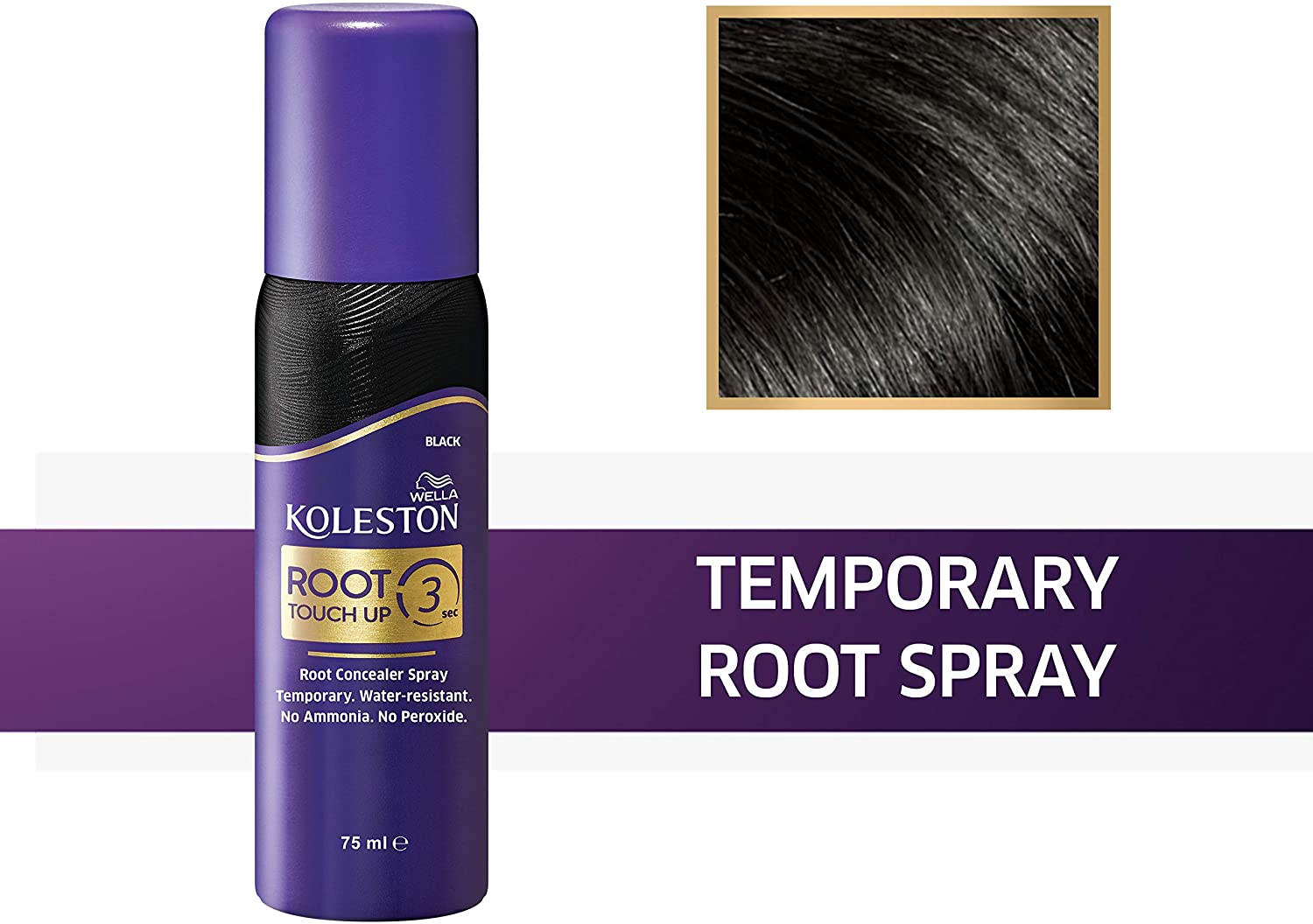 Root Touch Up Spray Black 75Ml