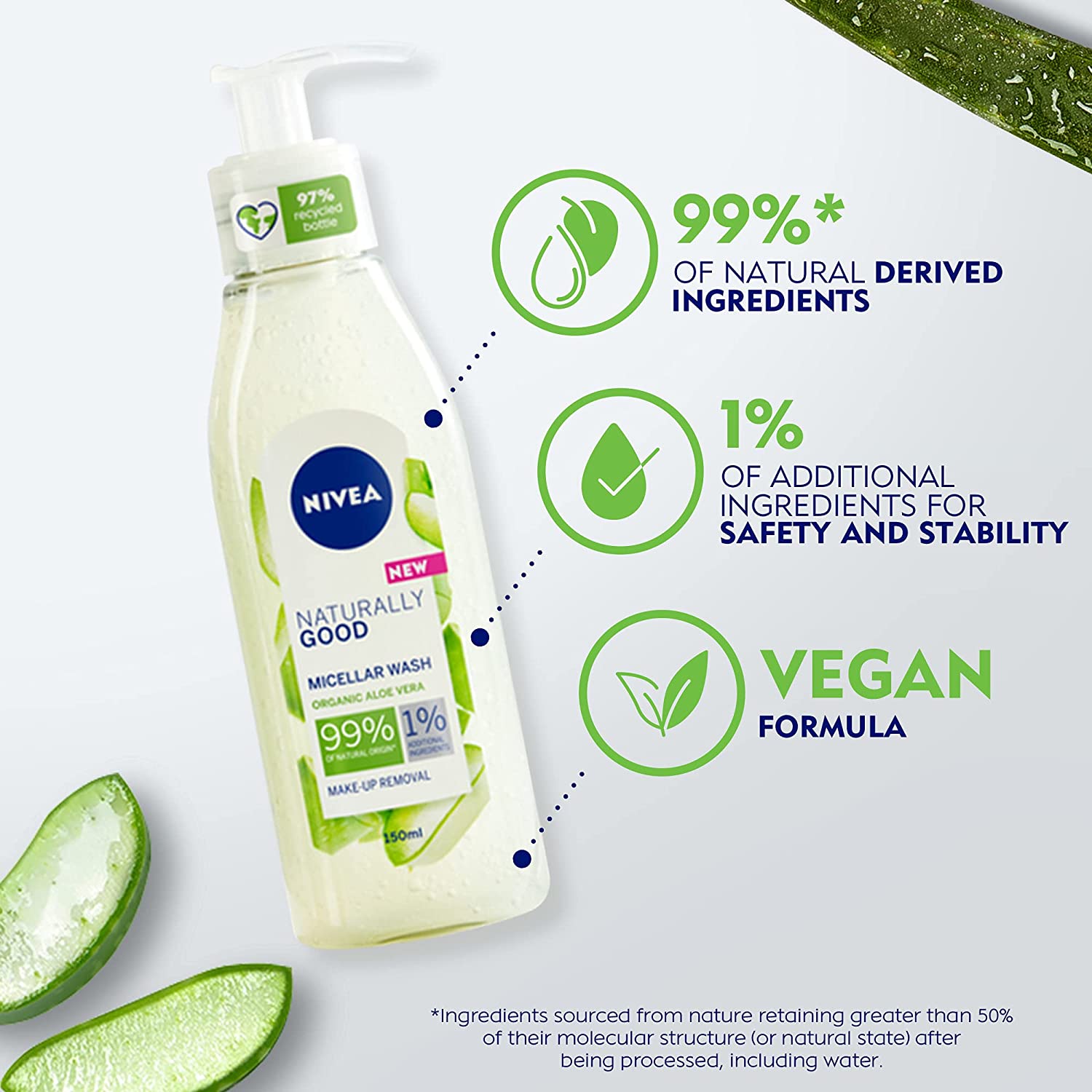 Nivea Micellar Face Wash Aloe Vera 140ml