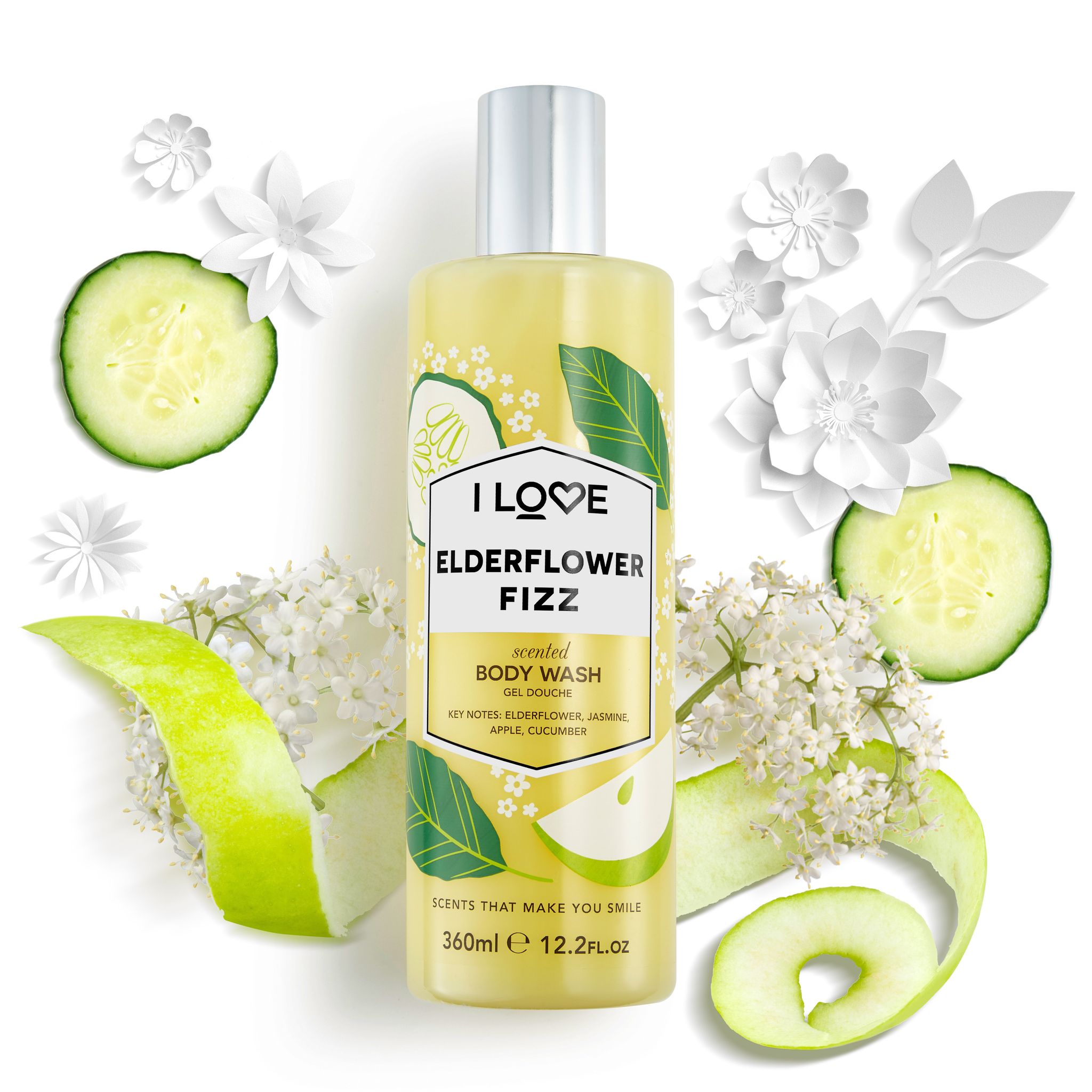 I LOVE Body Wash Elderflower Fizz 375ml