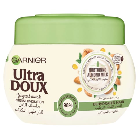 Garnier Ultra Doux Almond Milk Intense Hydration Yogurt Mask, 300 ml