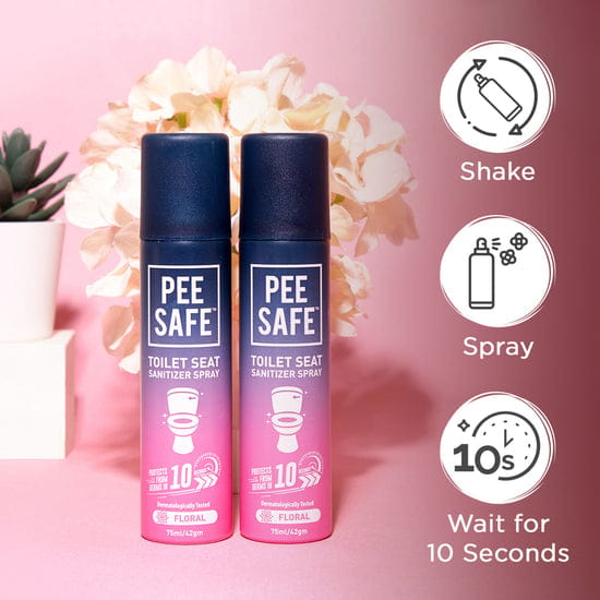 Pee Safe Toilet Seat Spray Floral 75Ml