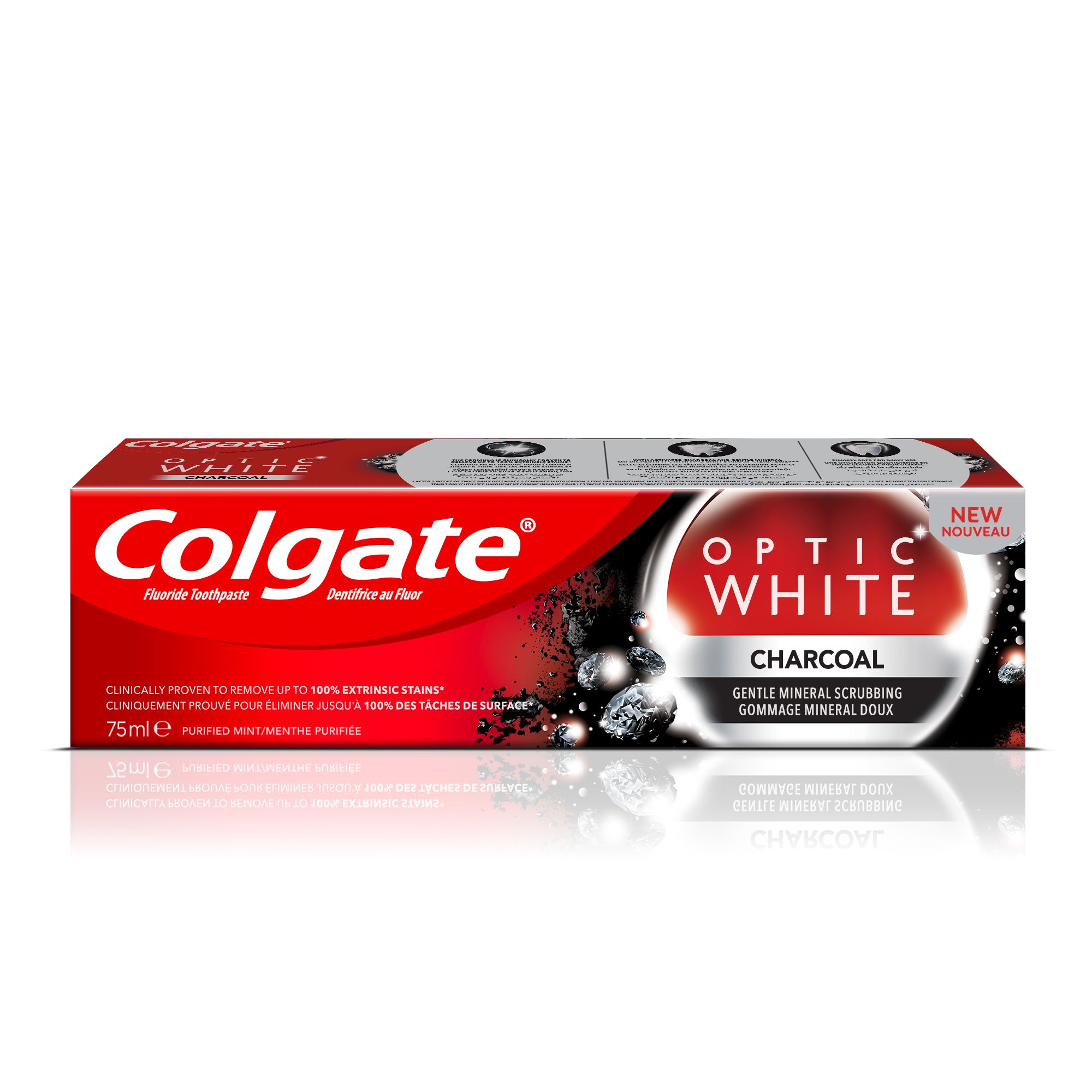 Colgate Optc Whte Chrcol 75ml