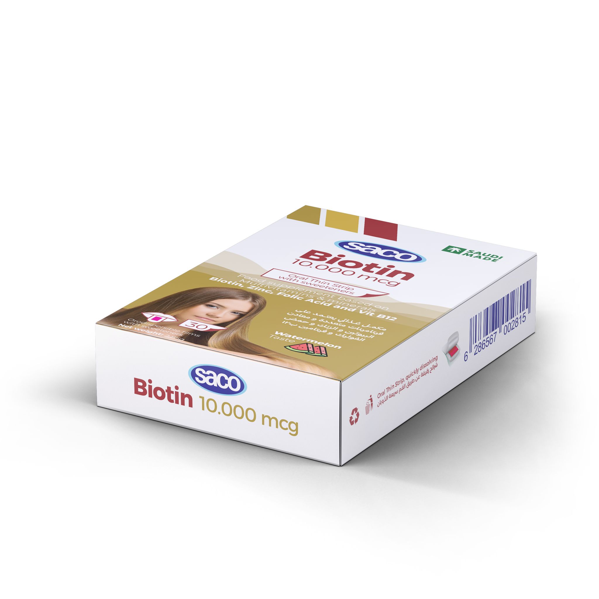 saco biotin 10.000 mcg 30 strips