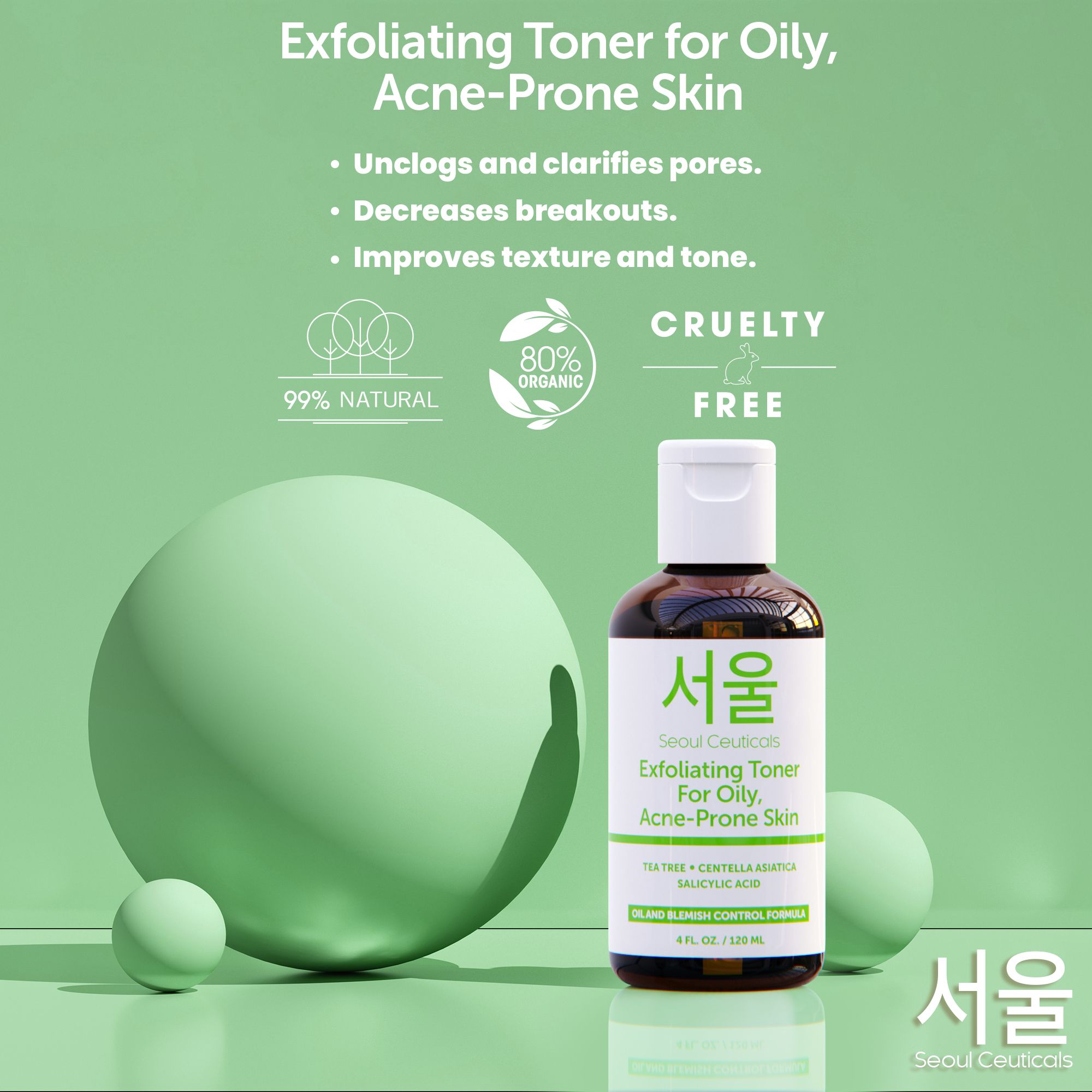 Seoul Ceuticals Exfoliating Toner for Oily Skin 120ml