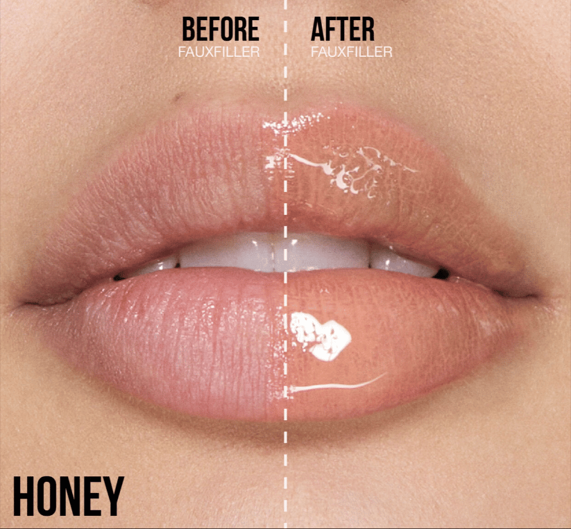 Huda Beauty FAUX FILLER Extra Shine Lip Gloss - Honey