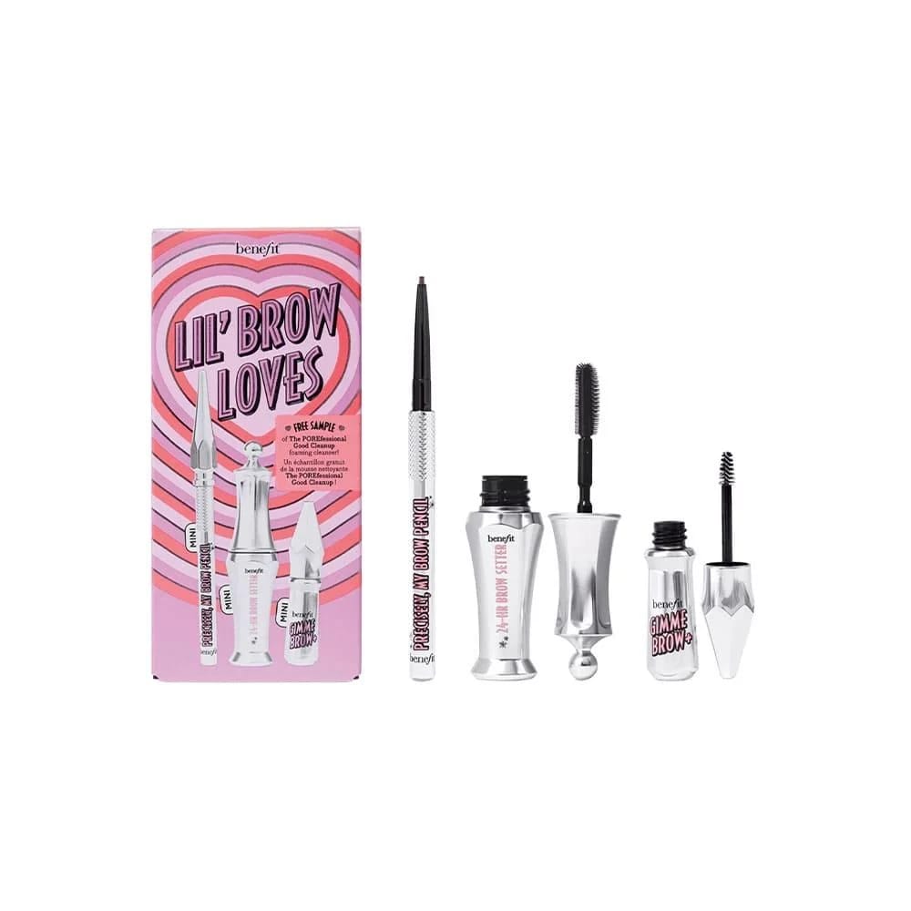 Benefit Lil Brow Loves Brow Set - 4 Warm Deep Brown